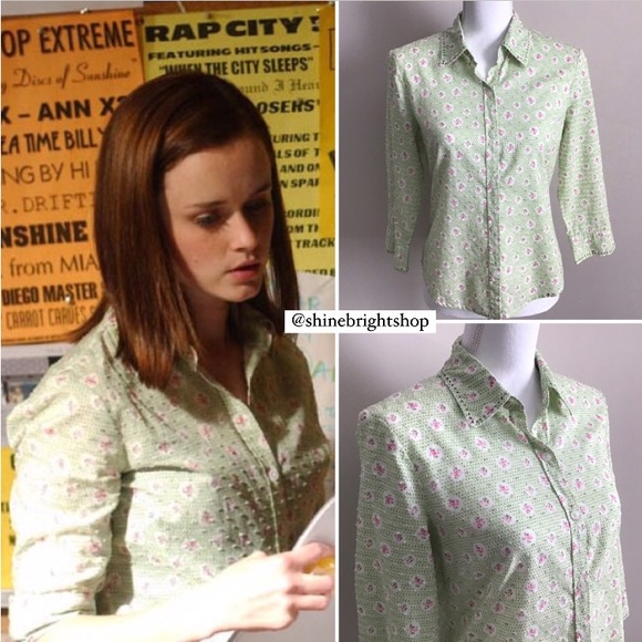 Tops - Rare Early 2000s Vintage Floral Blouse ASO Rory Gilmore in Gilmore Girls